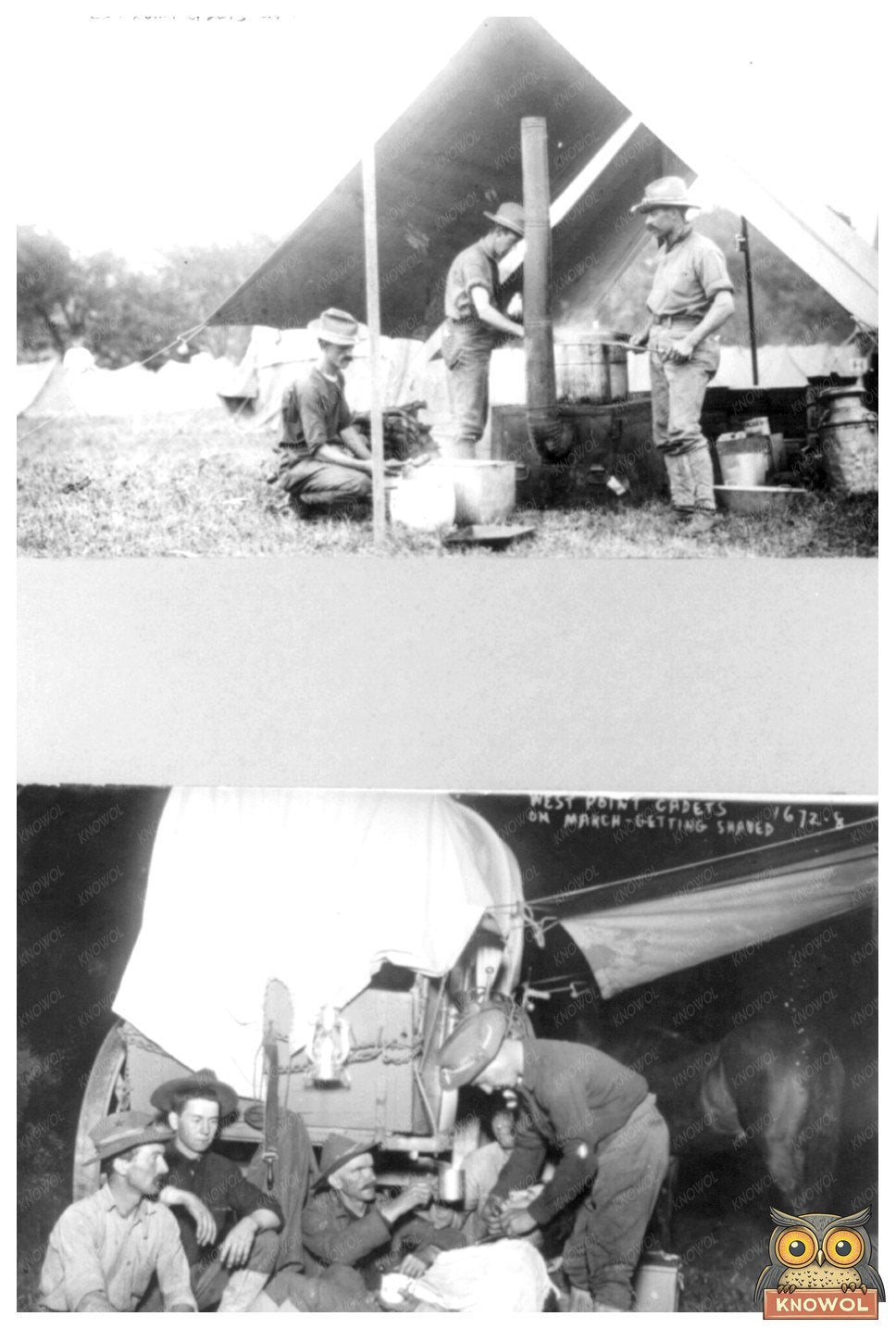 Historic West Point Cadets Marching for a Shave