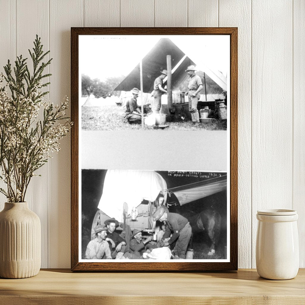 Historic West Point Cadets Marching for a Shave