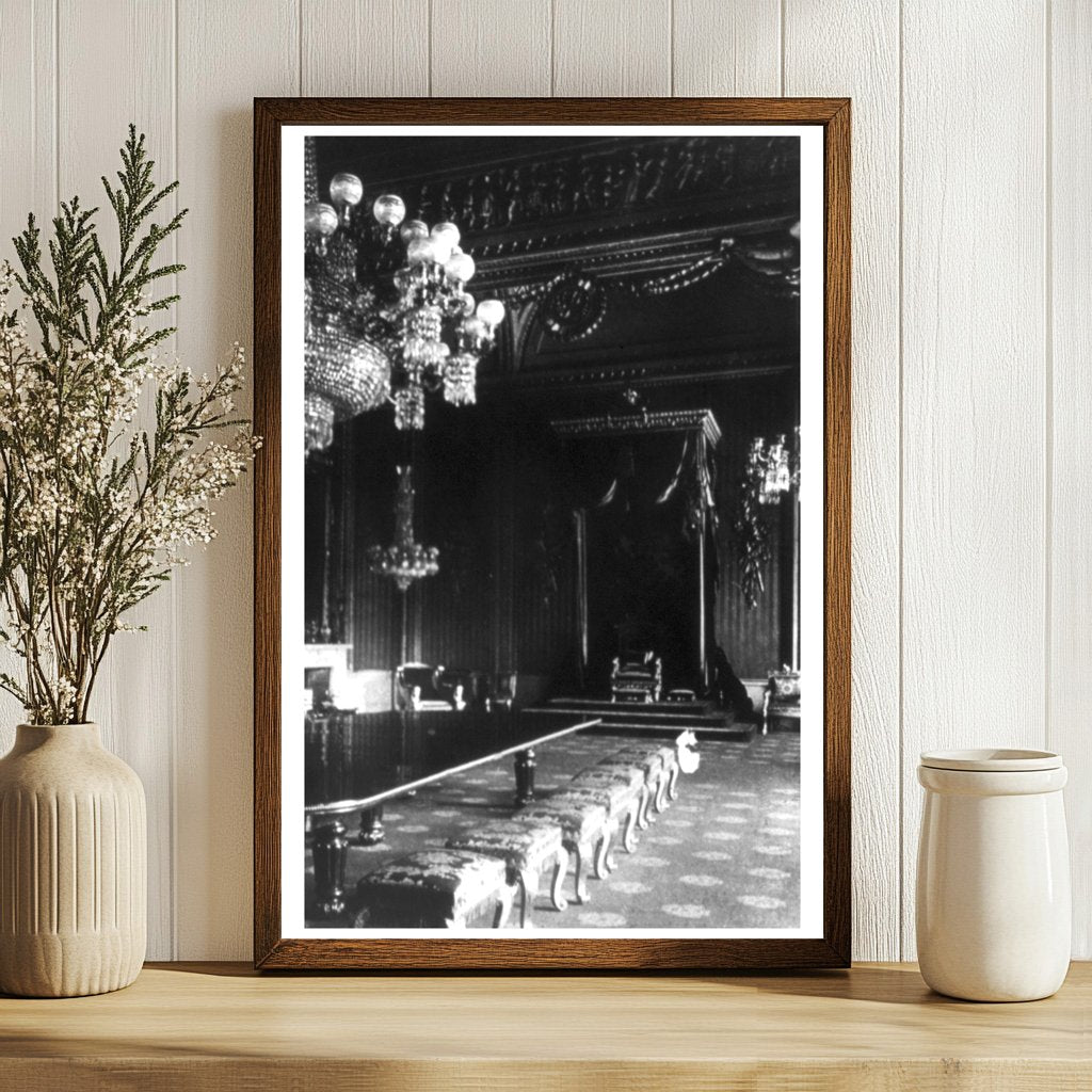 Regal Elegance: Buckingham Palace Throne Room 1900s