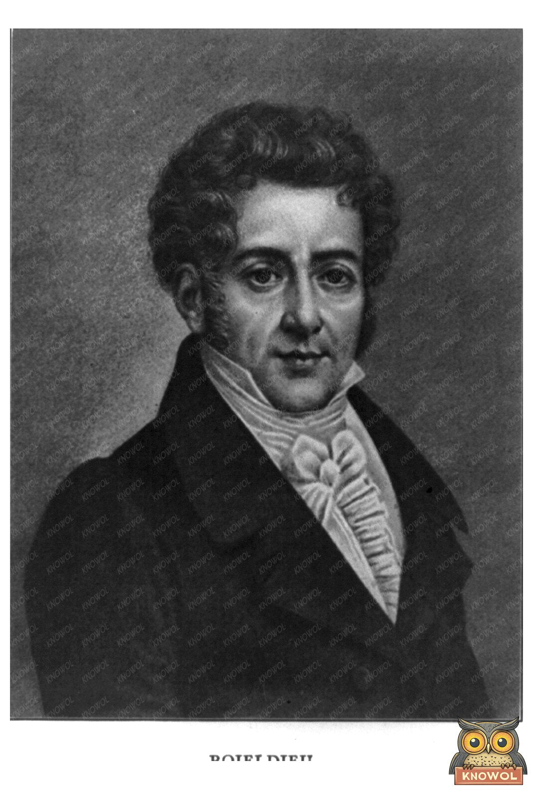 Elegant Portrait of 19th Century French Composer Boildieu