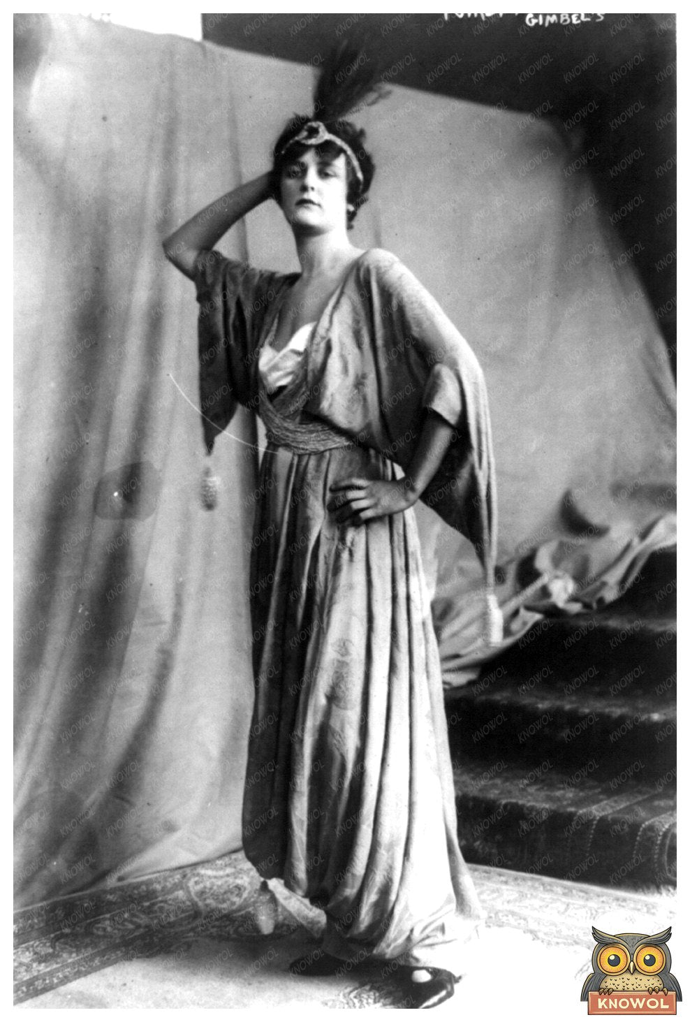 Elegant 1914 Poiret Fashion Model at Gimbels NYC