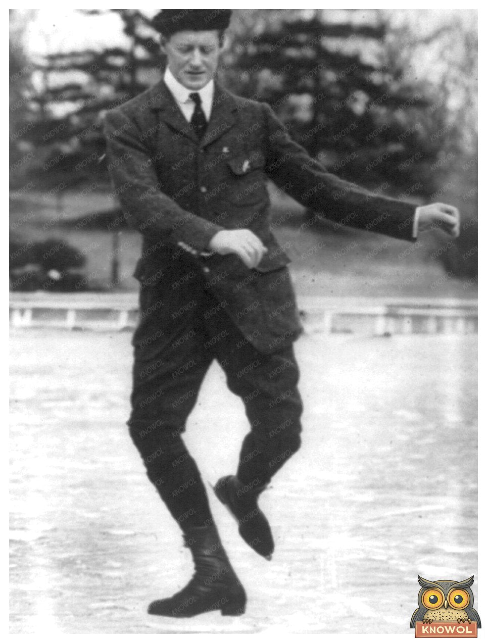 Elegant Ice Skating Performance, Early 1900s
