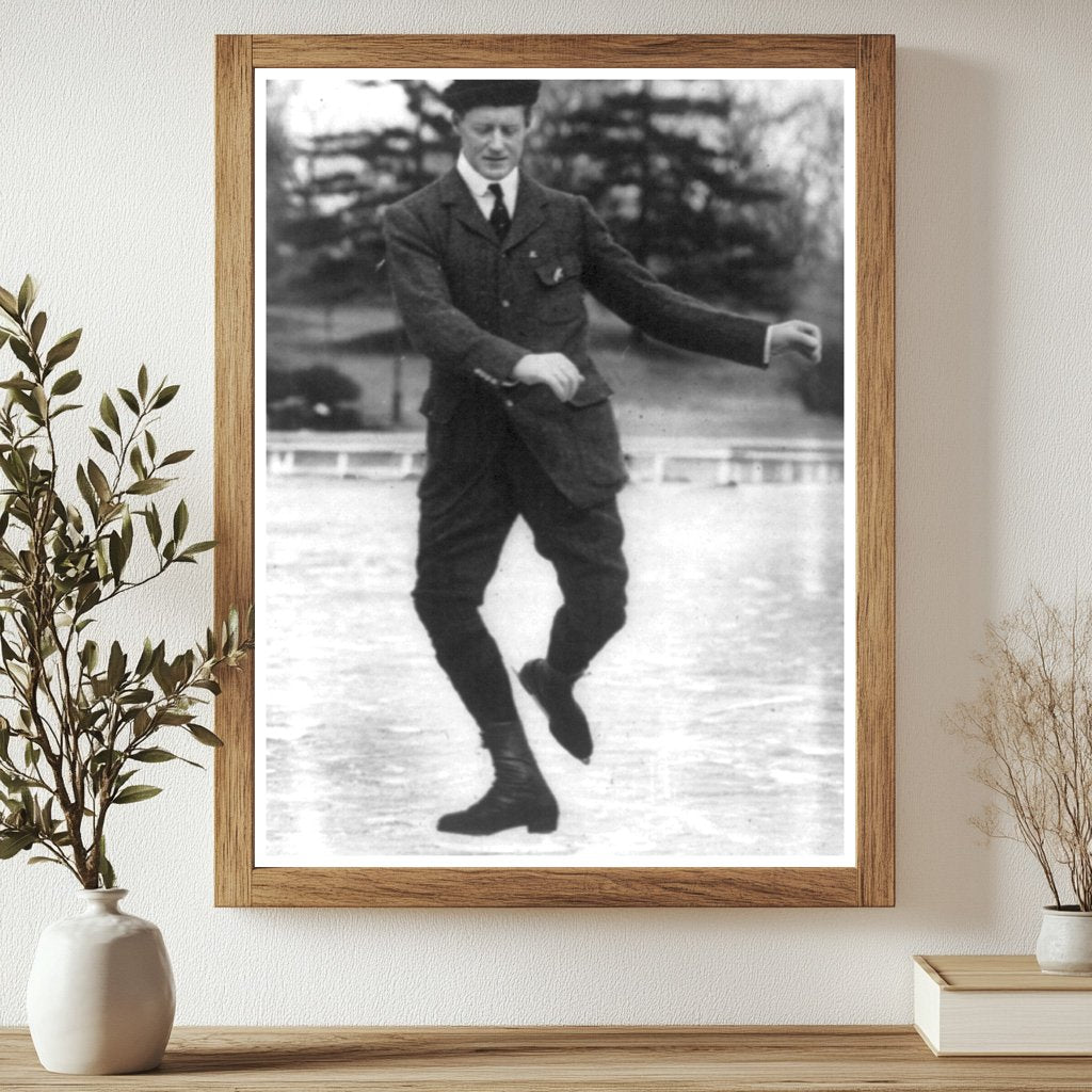 Elegant Ice Skating Performance, Early 1900s