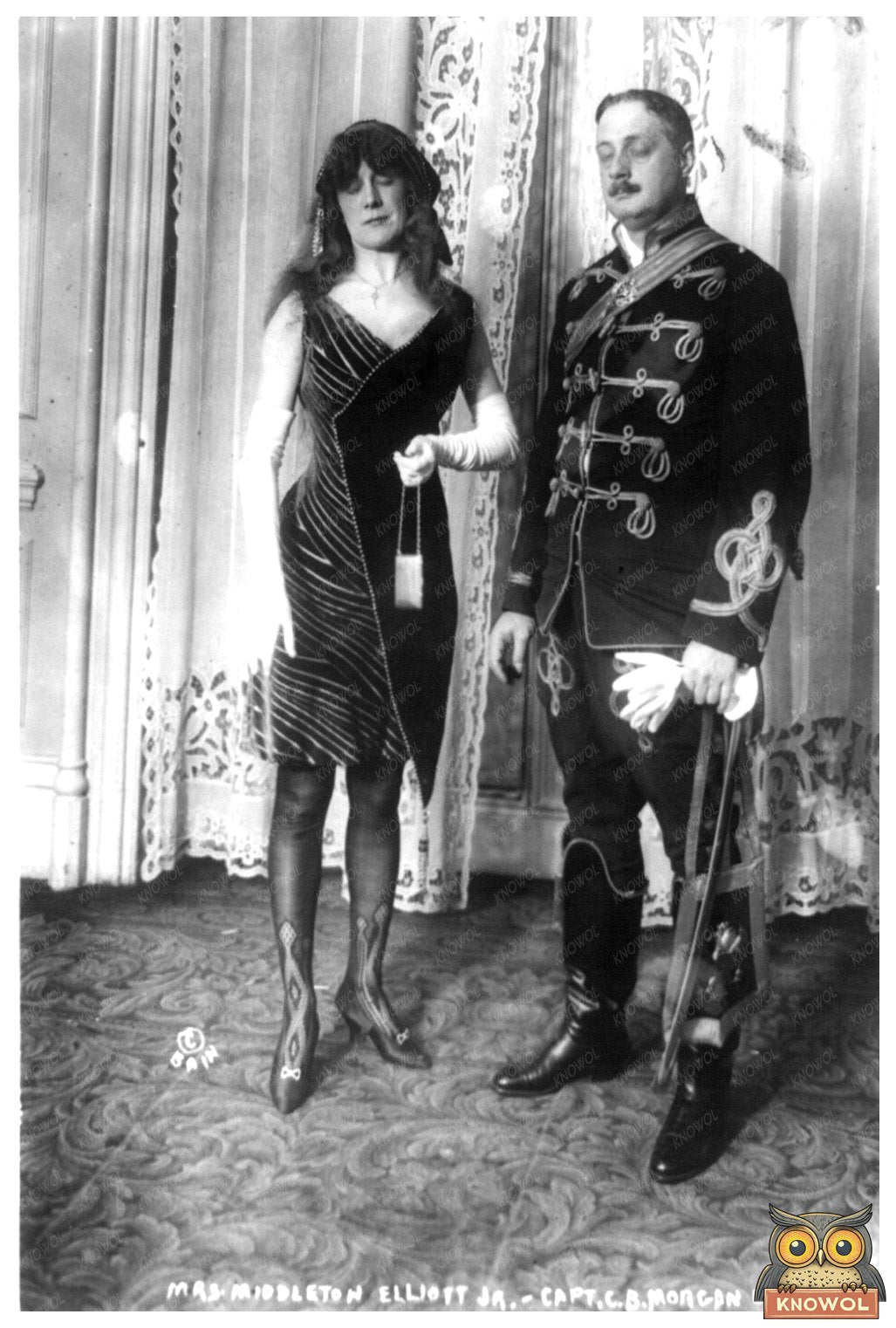 Elegant Naval Officers: Mrs. Elliot & Capt. Morgan, 1914