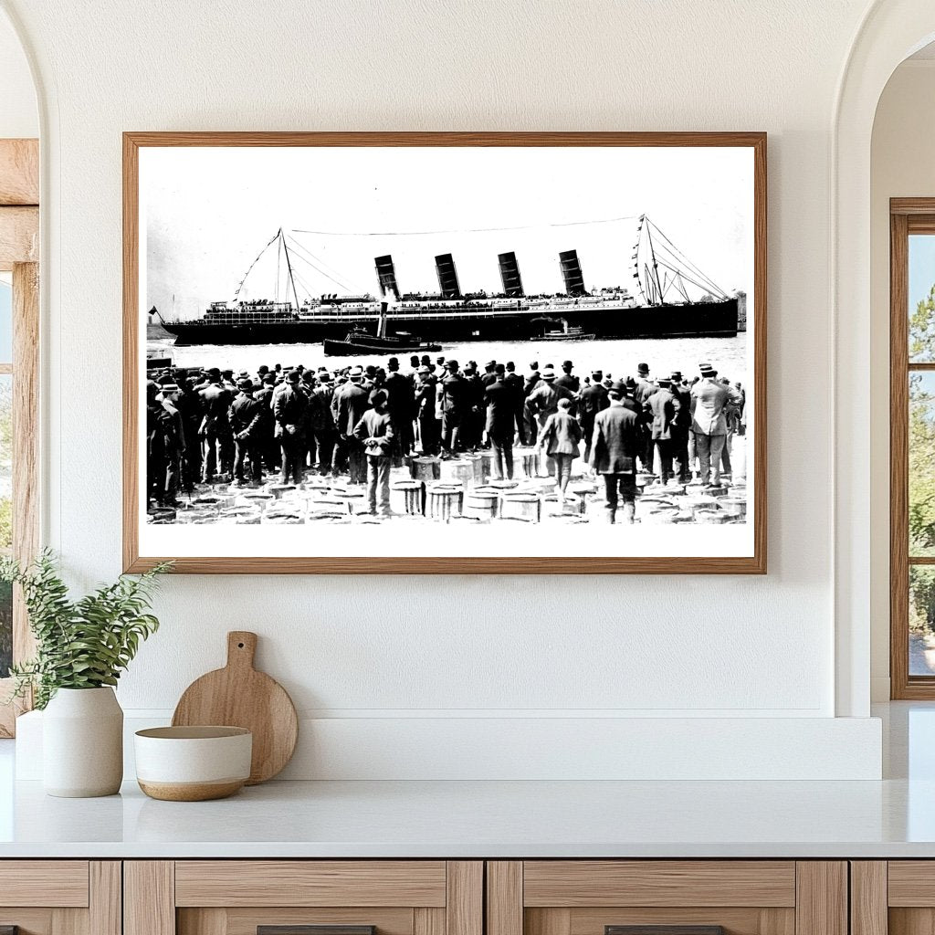 Historic RMS Lusitanias Maiden Voyage in NYC, 1907