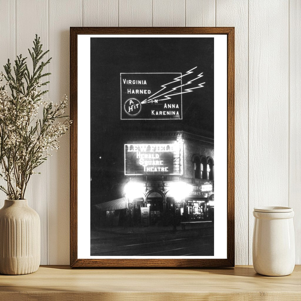 1908 Vintage Theatre Ad: Lew Fields at Herald Square