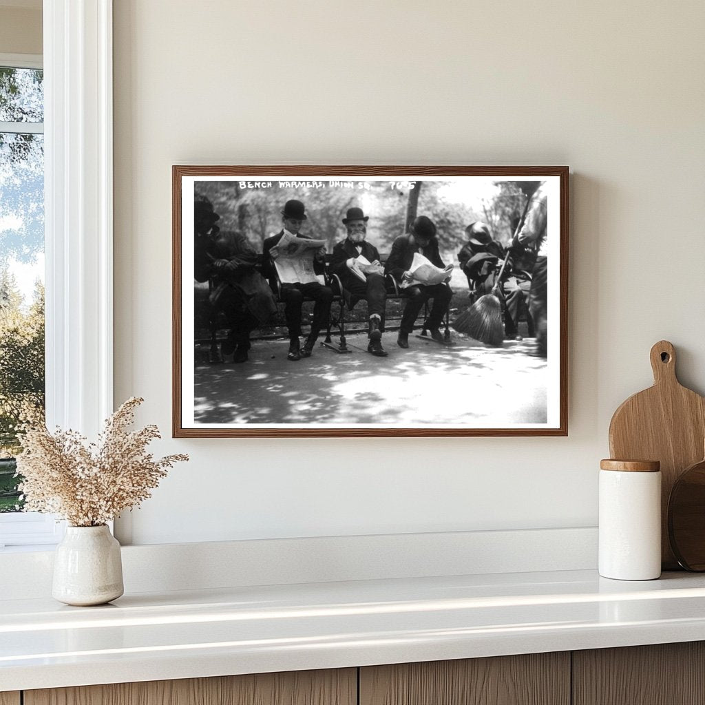 Union Square 1908: People Enjoying Park Benches