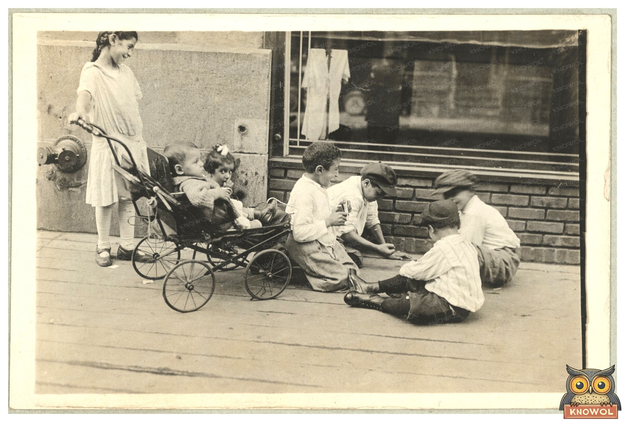 Joyful Syrian Kids Playing in Early 1900s NYC