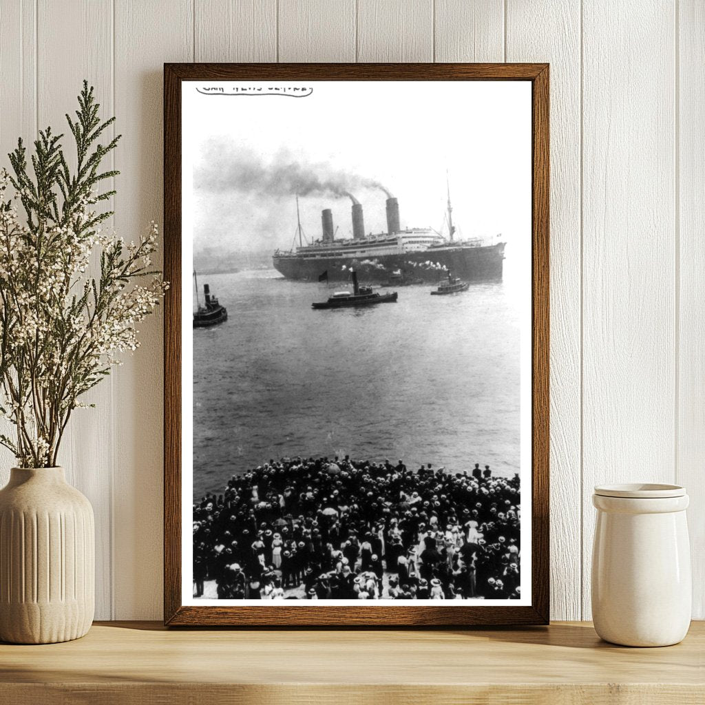 Historic Farewell: IMPERATOR Sets Sail from NYC, 1913