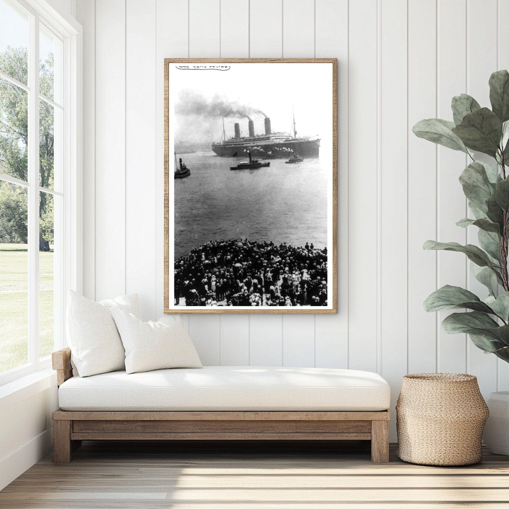 Historic Farewell: IMPERATOR Sets Sail from NYC, 1913