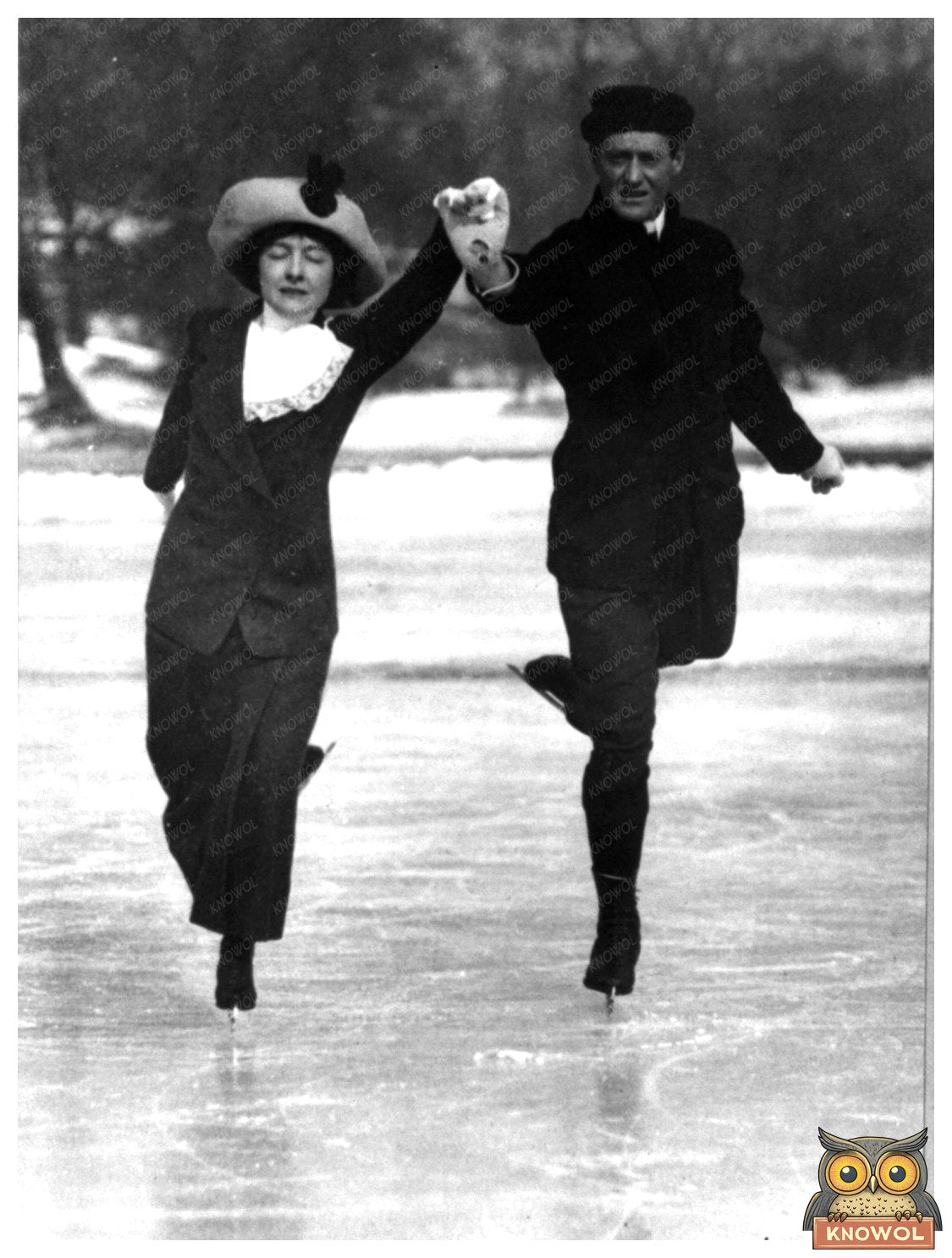 1913 Central Park Ice Skating Couples’ Delight