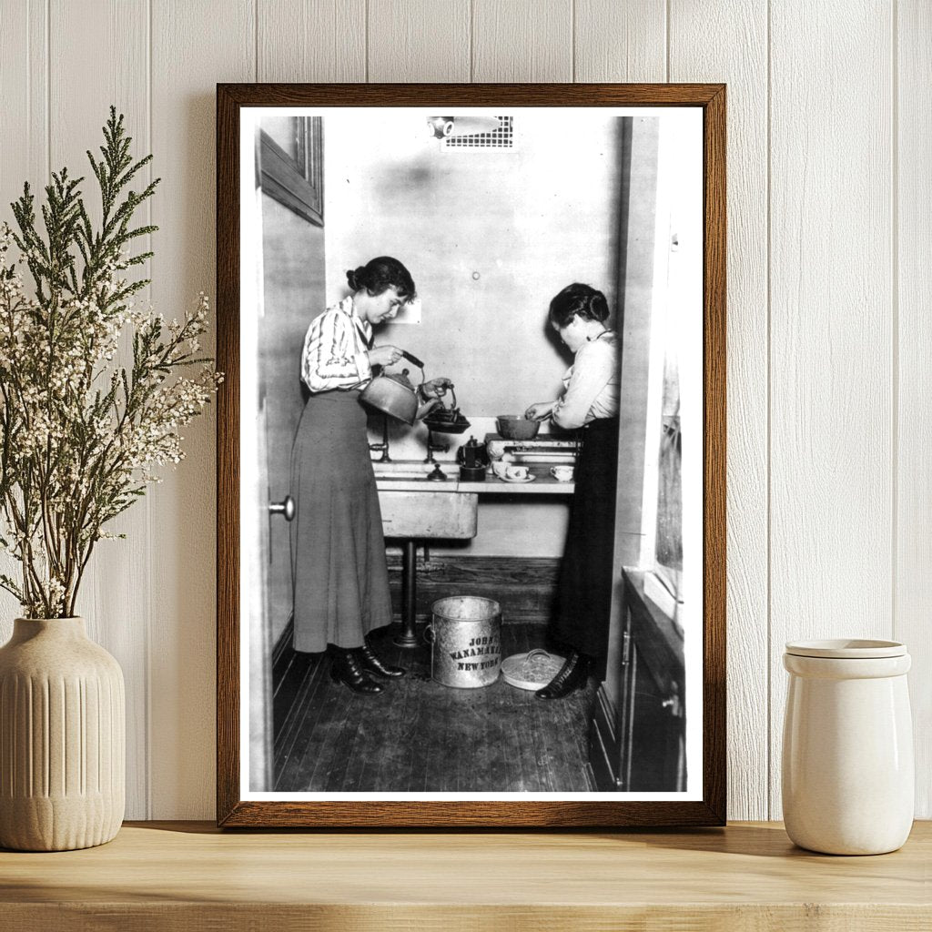 1917 Barnard College Students Brewing Tea Tradition