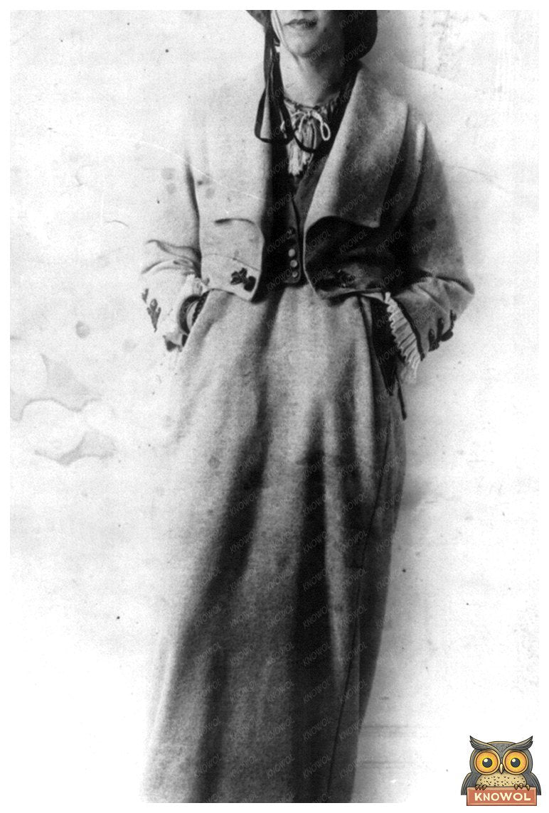 Elegant 1914 Poiret Gray Suit Fashion Portrait