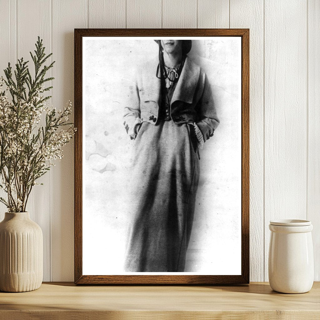 Elegant 1914 Poiret Gray Suit Fashion Portrait