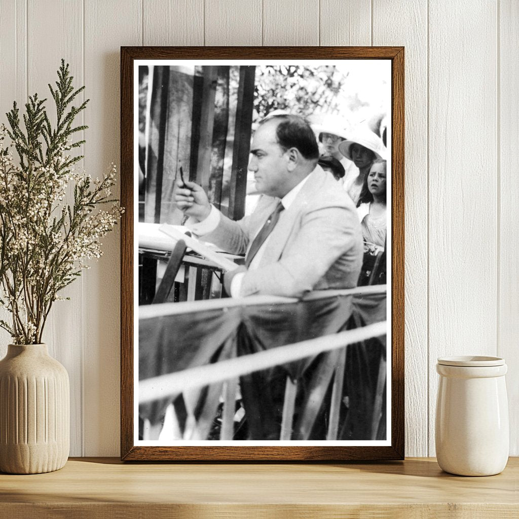 Enrico Caruso Sketching Charicatures at Southampton Fair