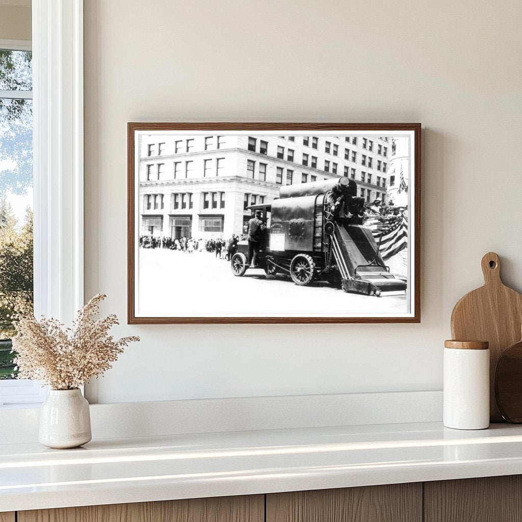 1900s New York: Vintage Auto Street Cleaner in Action