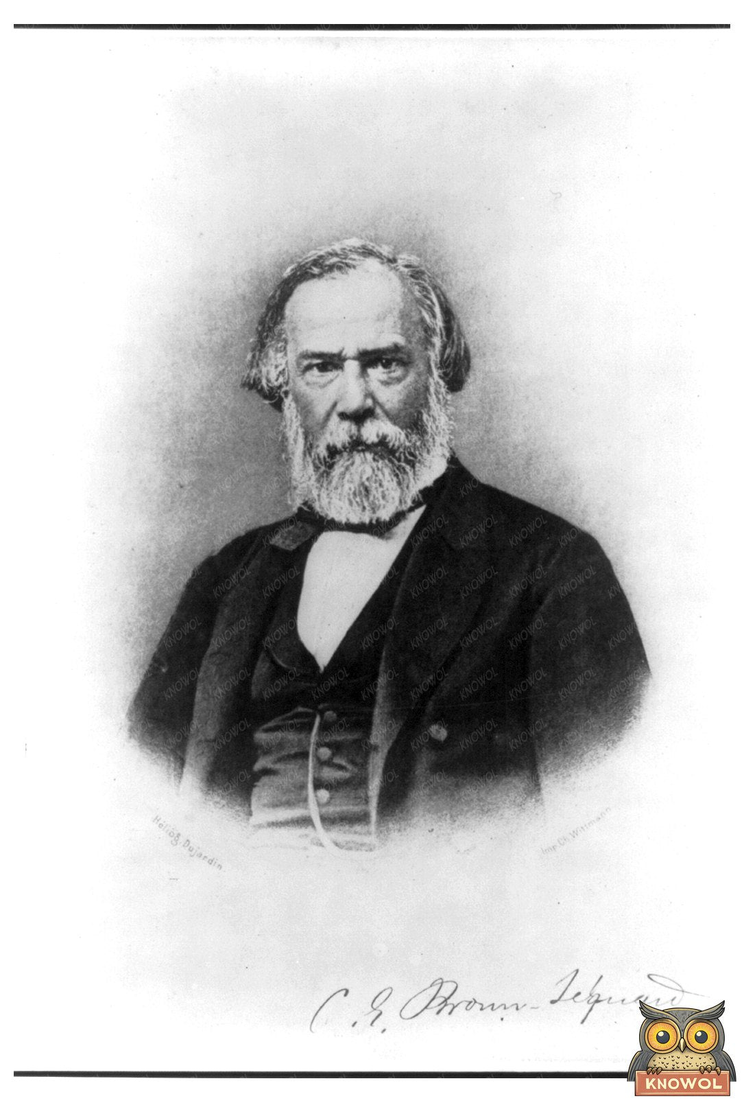 19th-Century Medical Pioneer Portrait: Brown-Sequard
