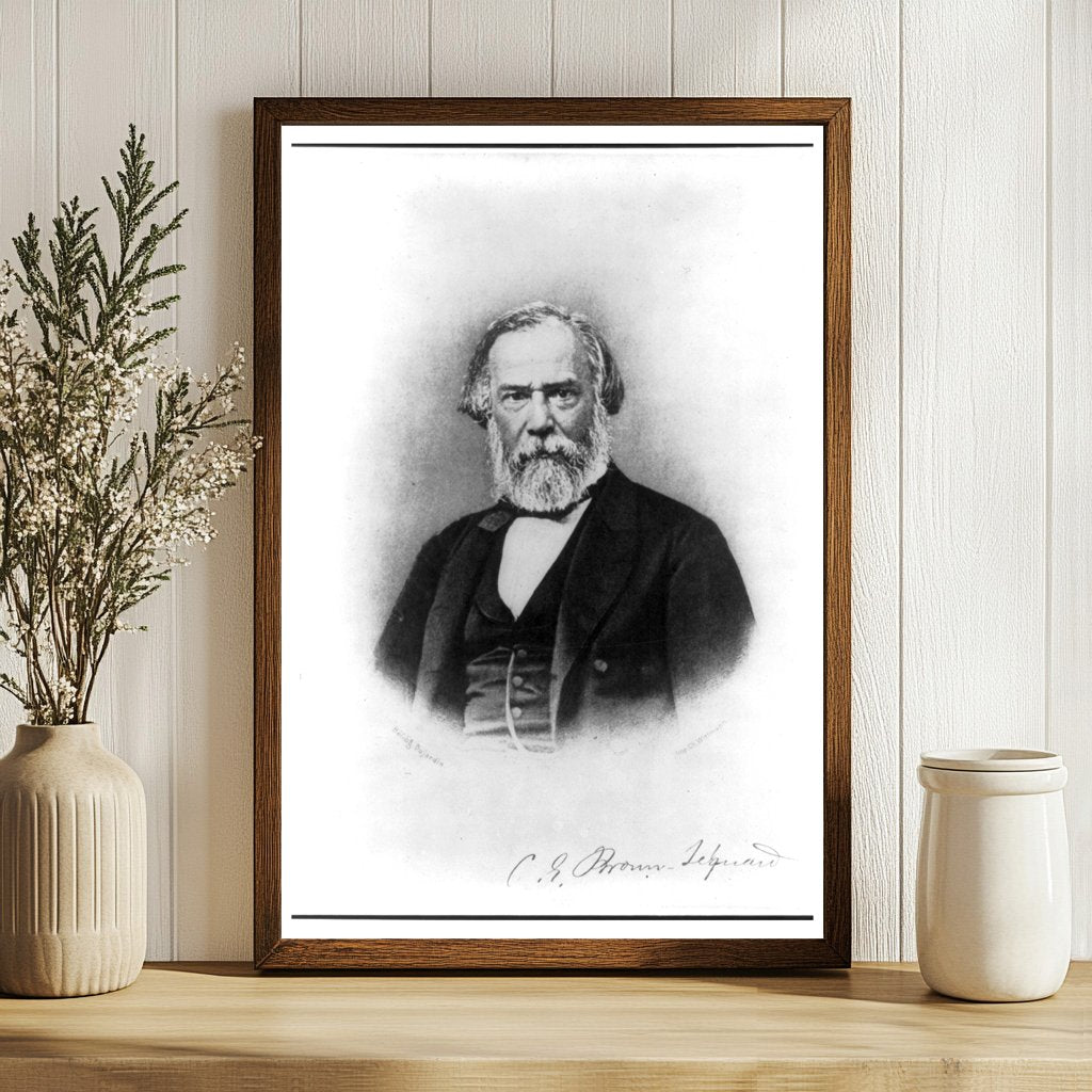 19th-Century Medical Pioneer Portrait: Brown-Sequard