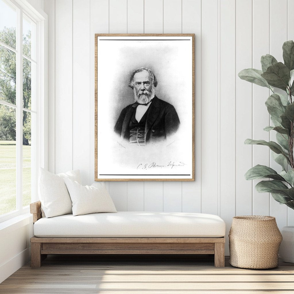 19th-Century Medical Pioneer Portrait: Brown-Sequard