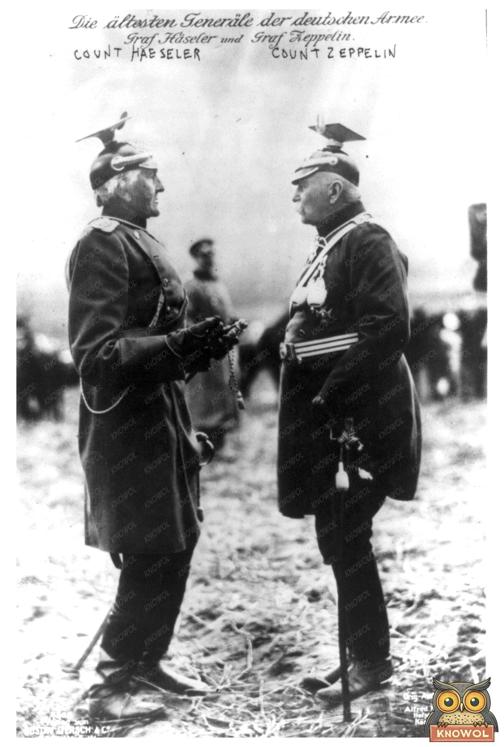 Early 1900s Portrait of German Noblemen Zeppelin & Haeseler