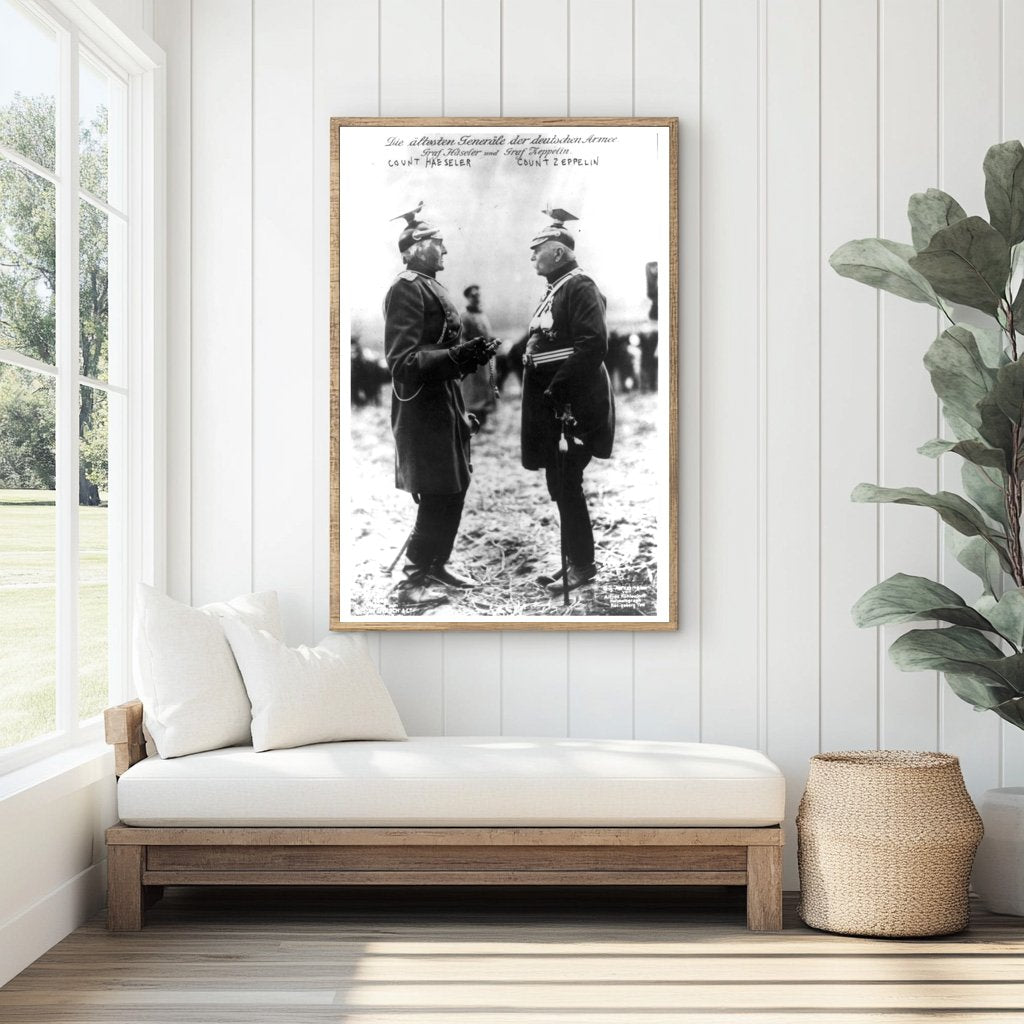 Early 1900s Portrait of German Noblemen Zeppelin & Haeseler