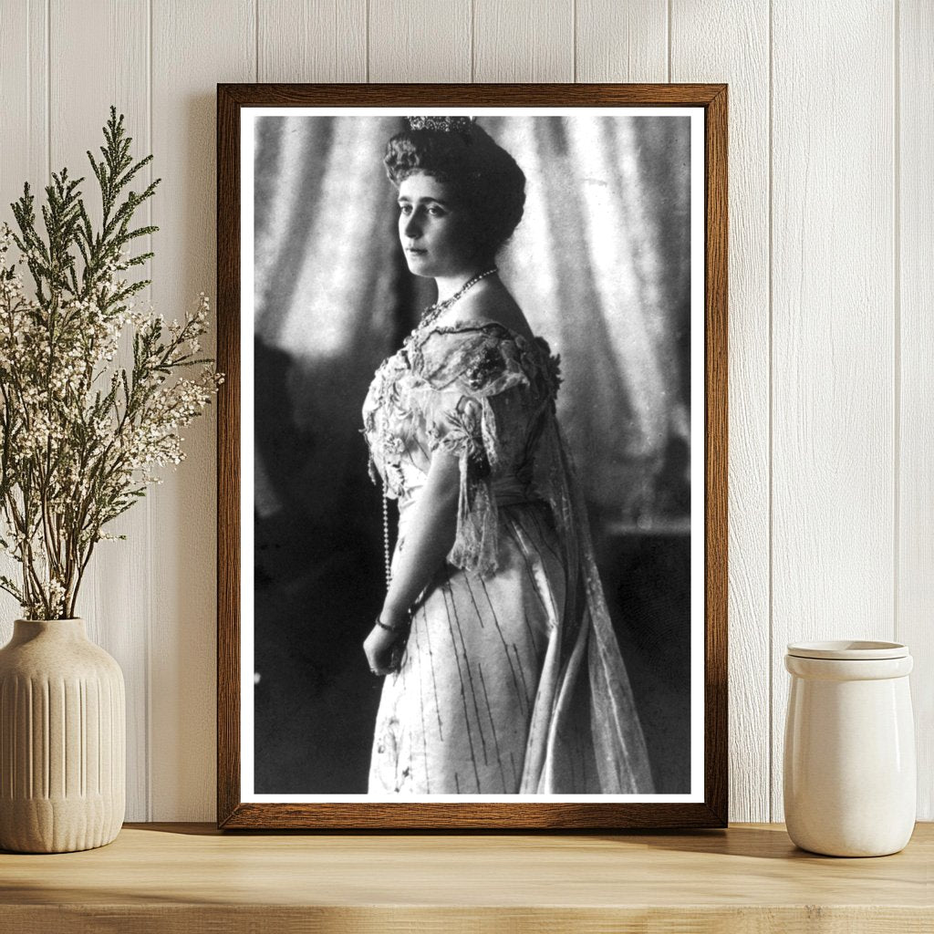 Elegant Crown Princess of Montenegro in Regal Portrait