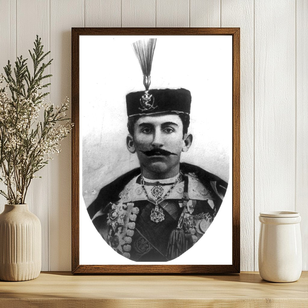 Historic Portrait of Prince Peter, Montenegros 1908 Leader