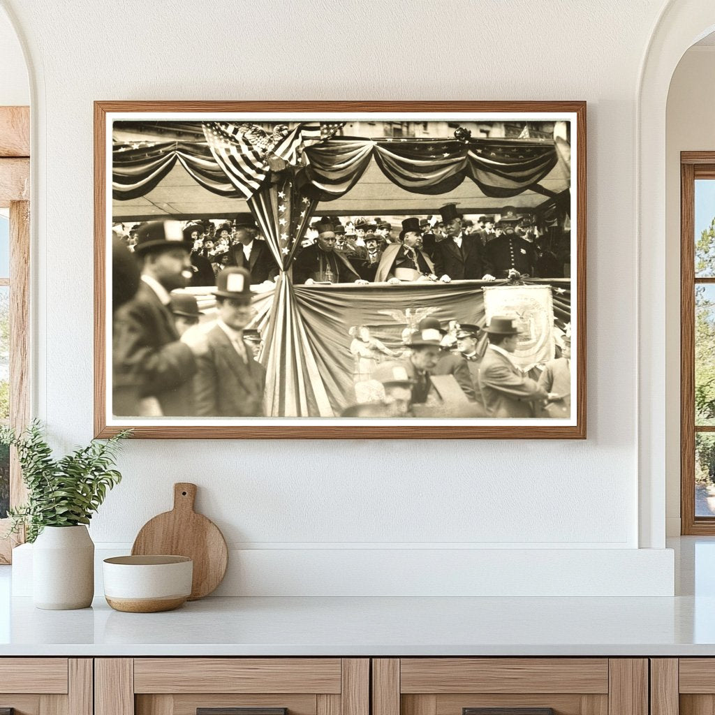 Historic 1908 New York Parade with Dignitaries & Police