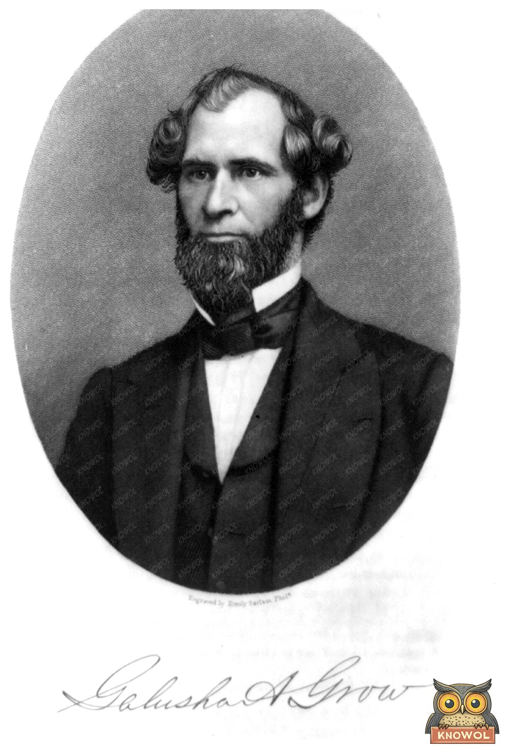 Galusha A. Grow: 37th Congress Speaker Portrait, 1861-1880