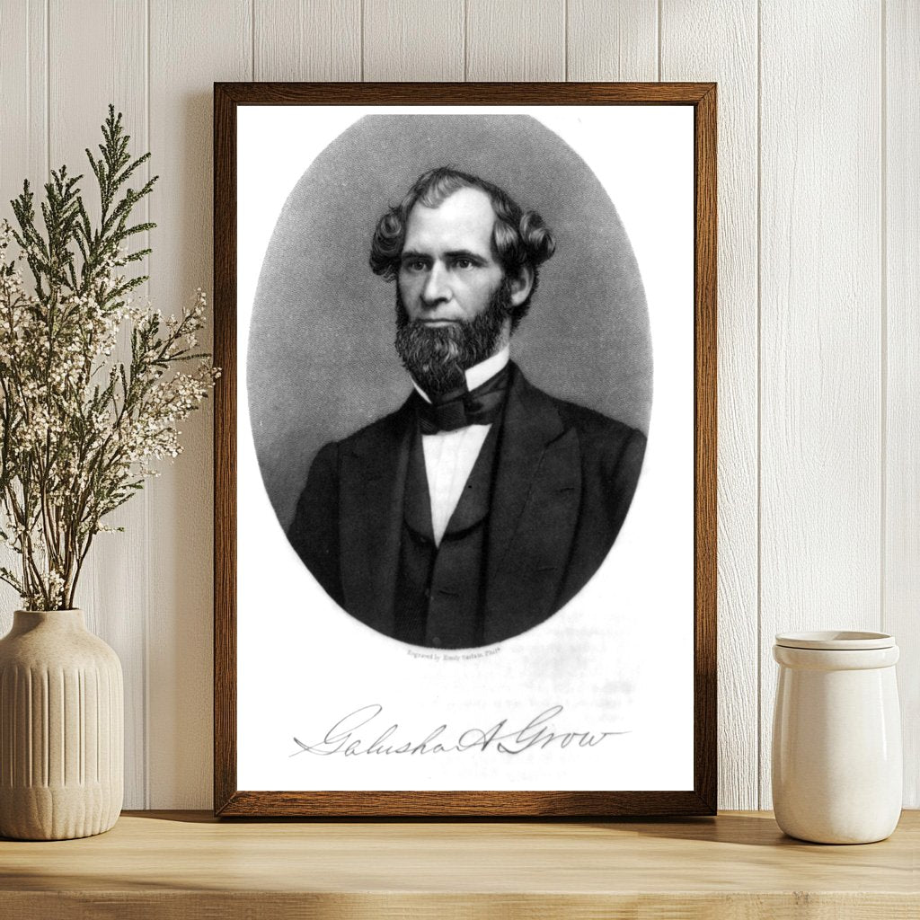 Galusha A. Grow: 37th Congress Speaker Portrait, 1861-1880