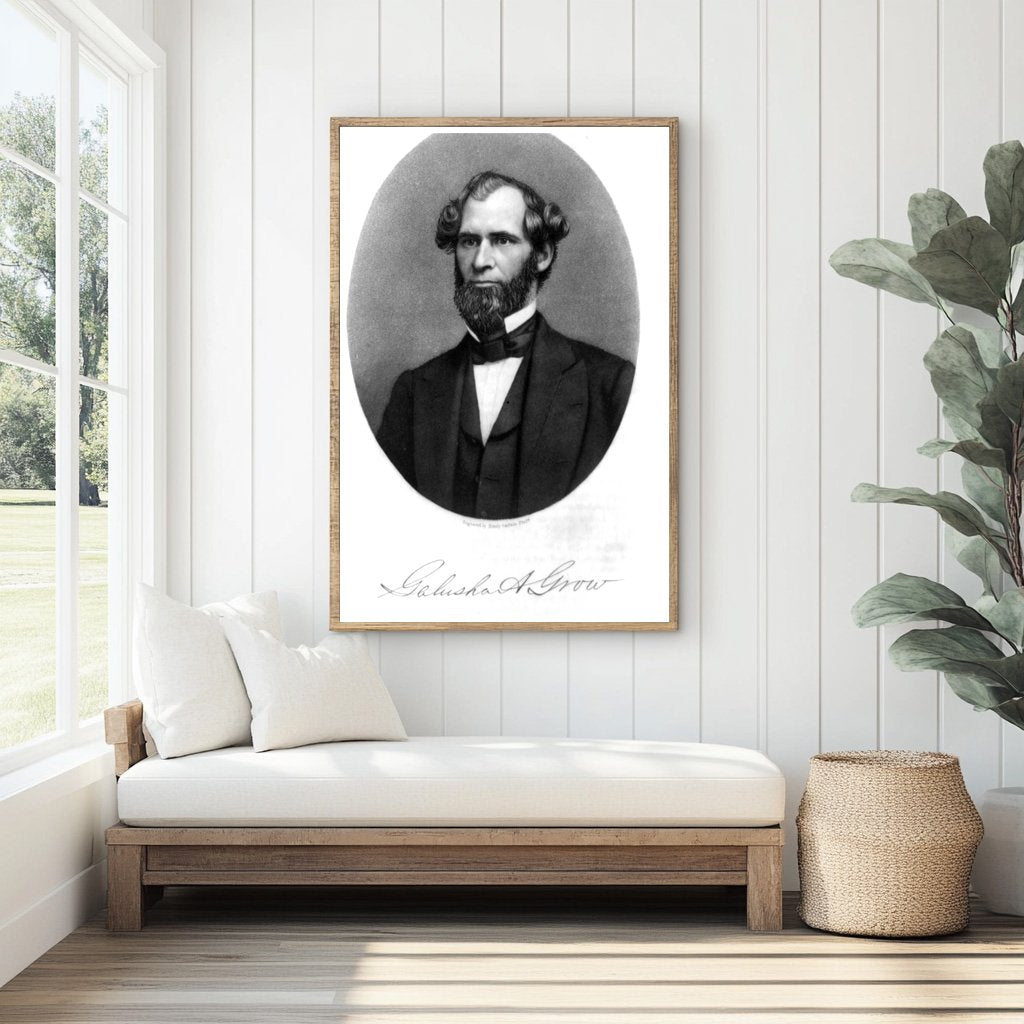Galusha A. Grow: 37th Congress Speaker Portrait, 1861-1880