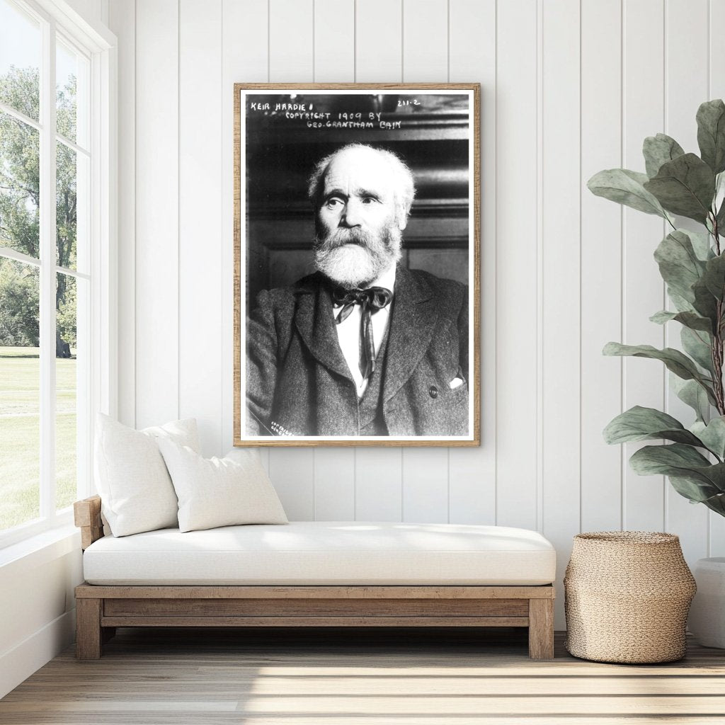 Historic Bust Portrait of Kier Hardie, Labour Leader