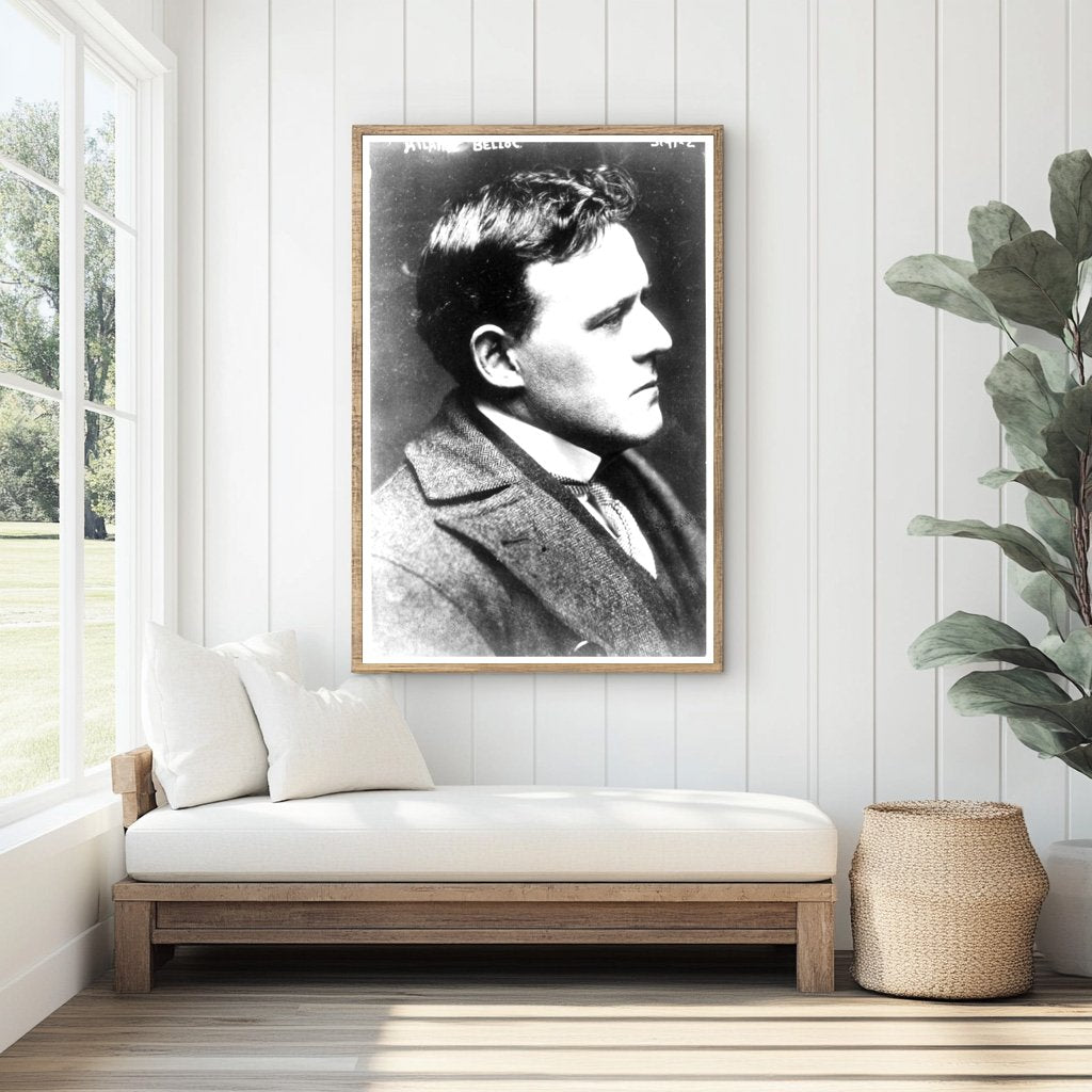 Elegant Profile Portrait of Early 20th Century Writer