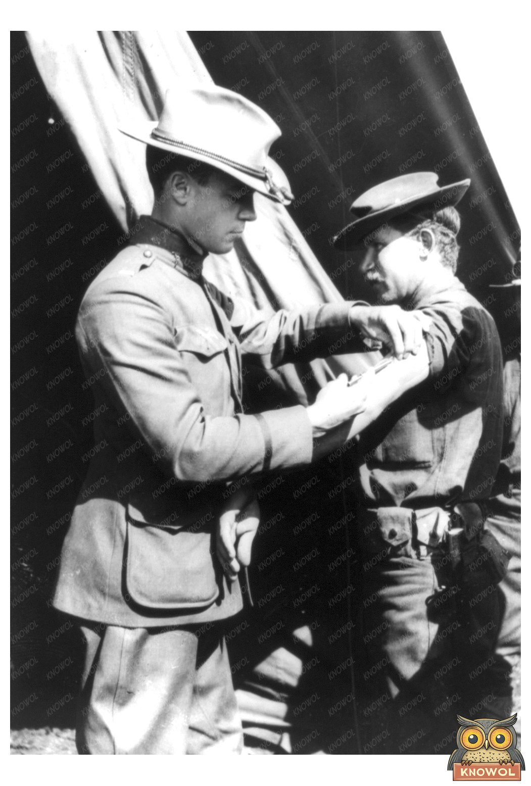 1912 Army Medical Officer Vaccinating Soldier in San Antonio
