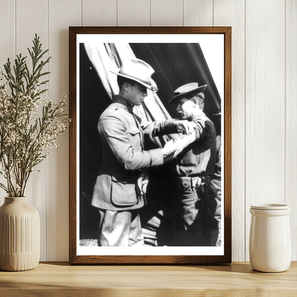 1912 Army Medical Officer Vaccinating Soldier in San Antonio