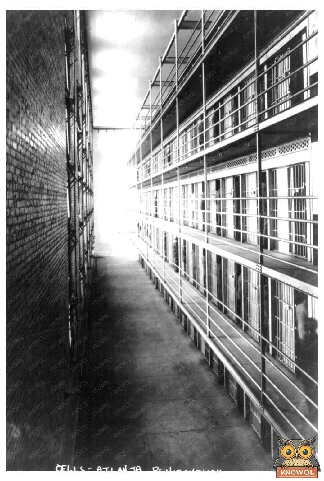 Historic 1910 Cell Block Interior of Atlanta Penitentiary