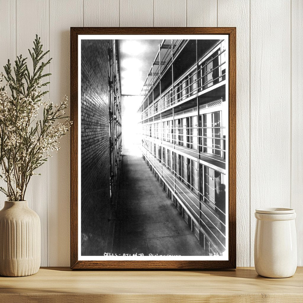 Historic 1910 Cell Block Interior of Atlanta Penitentiary