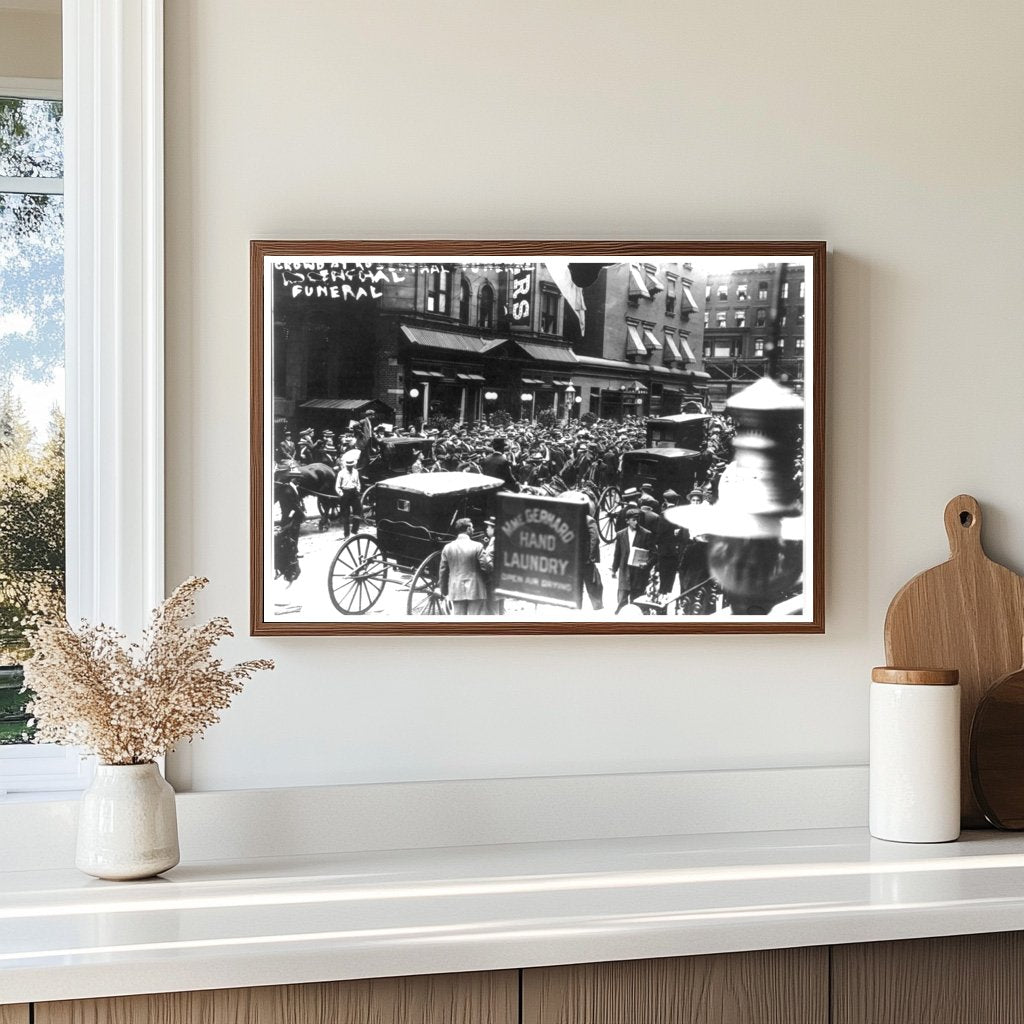 Historic Funeral Gathering for Notorious Gambler, 1912