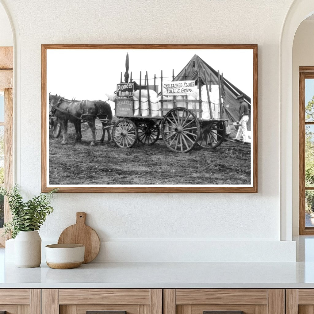 1912 Horse-Drawn Wagon at Fort Sam Houston, Texas