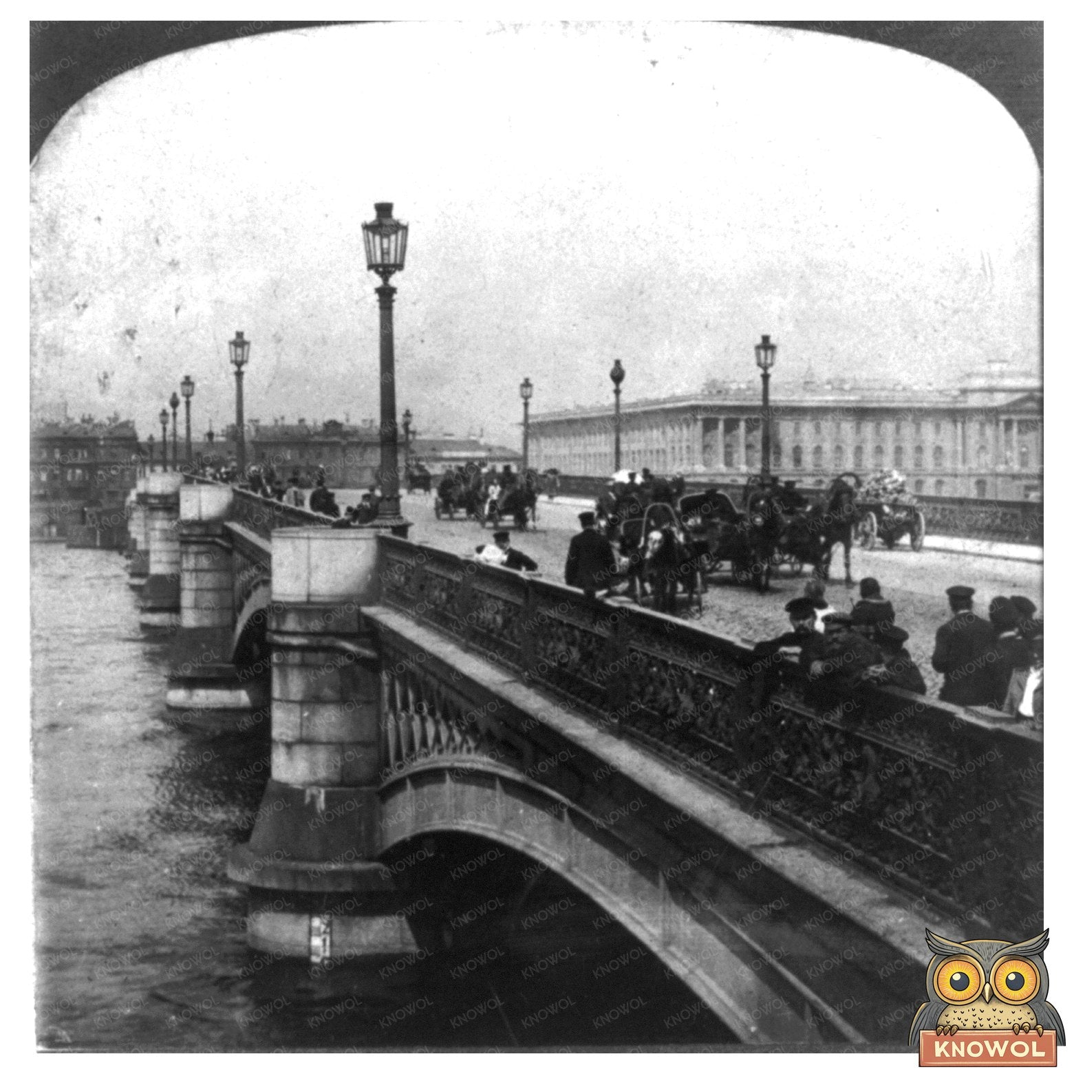 Stunning Nicolai Bridge Over Neva River, St. Petersburg