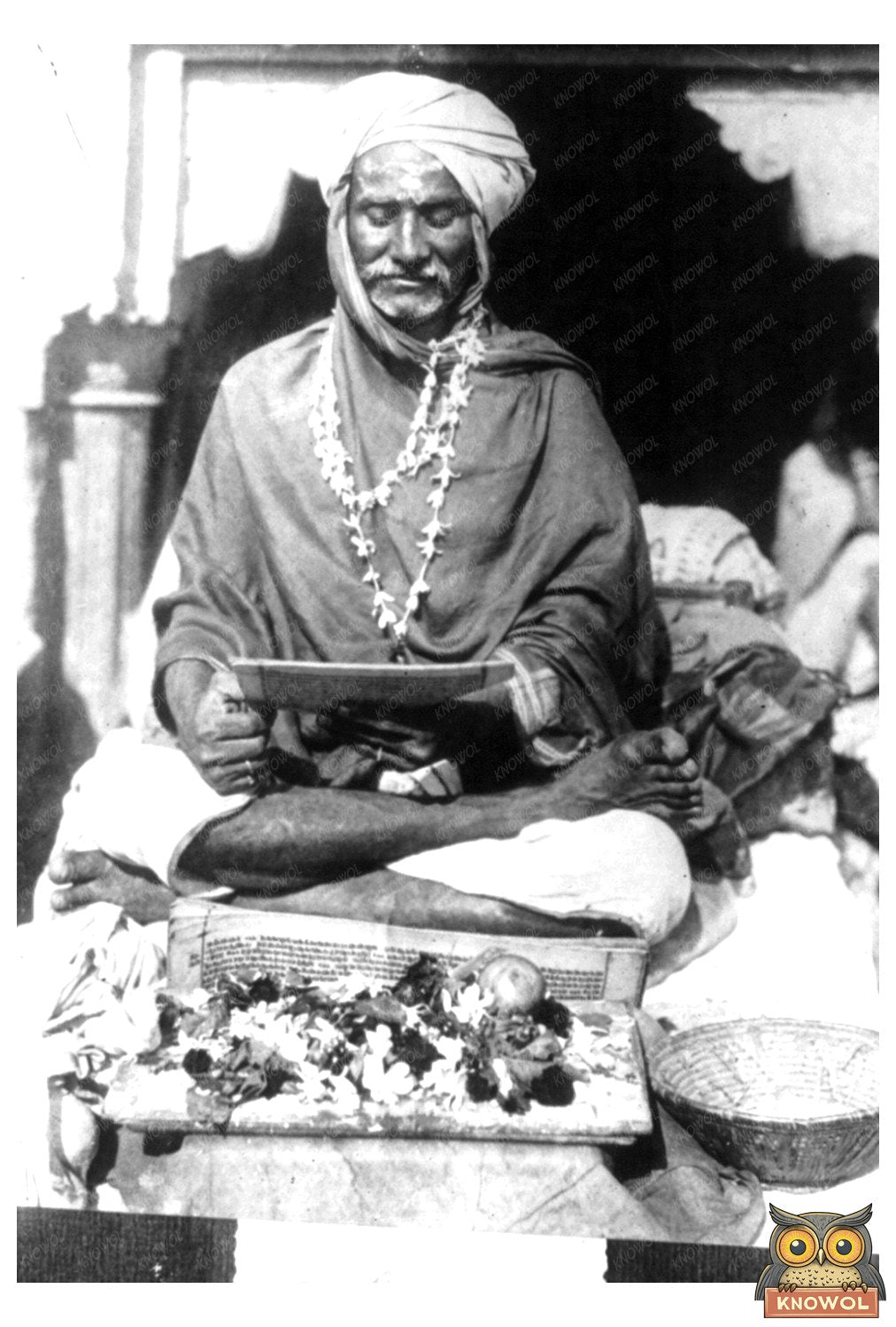 1921 Portrait of a Traditional Indian Pundit Scholar