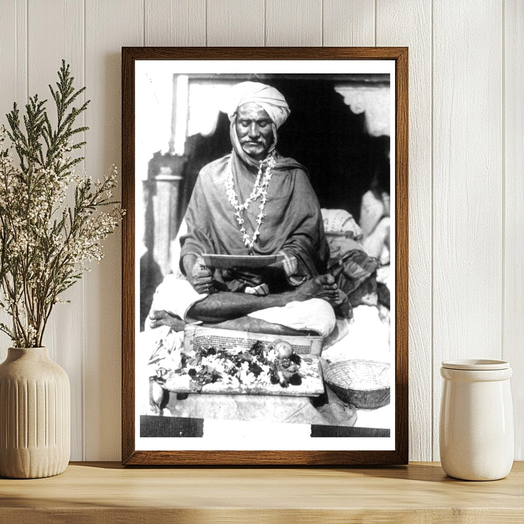 1921 Portrait of a Traditional Indian Pundit Scholar
