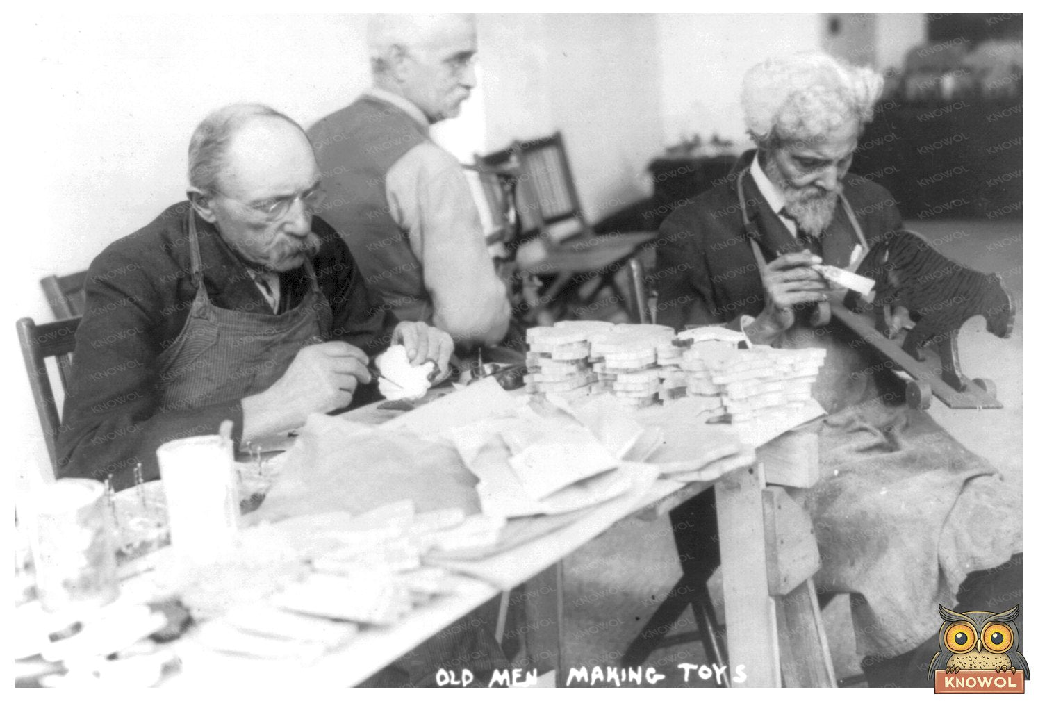 1915 New York: Elders Crafting Timeless Toy Treasures