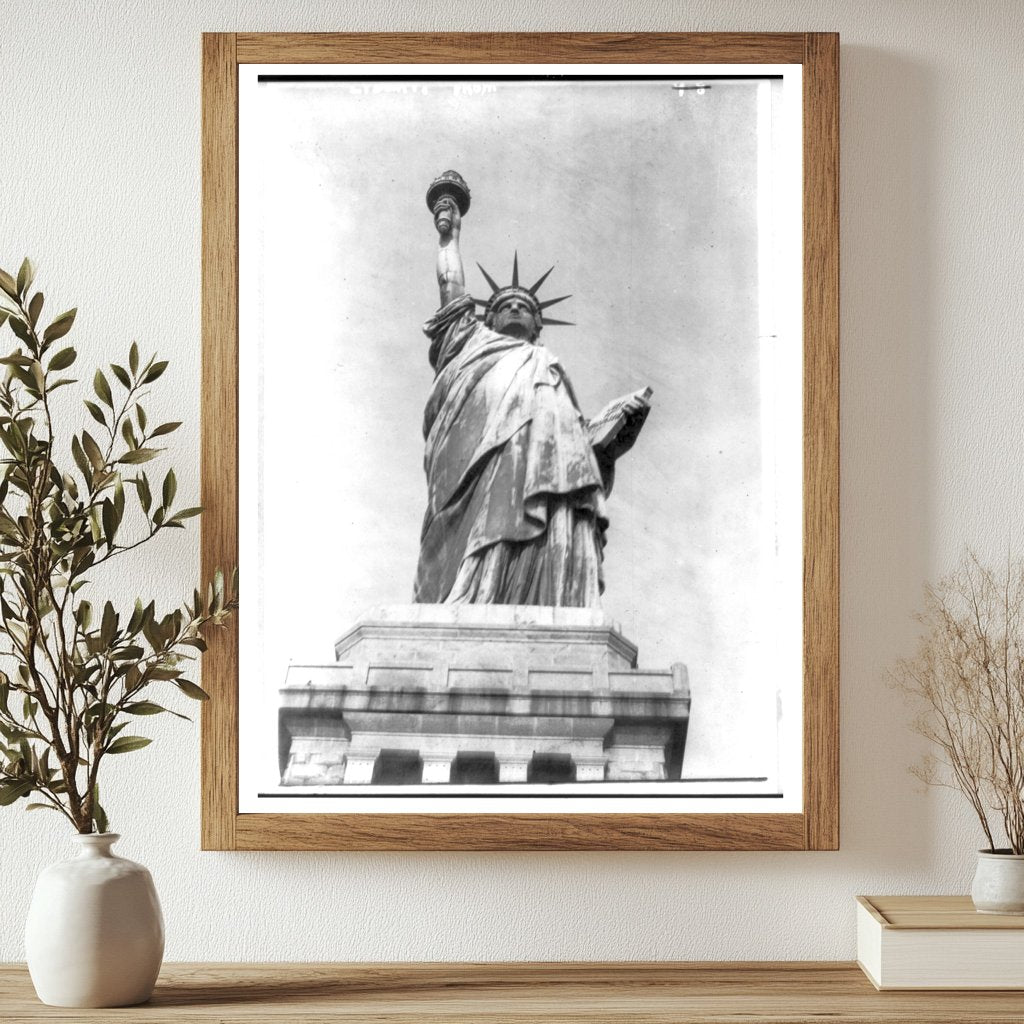 1908 View of Liberty Statue at Bedloes Island