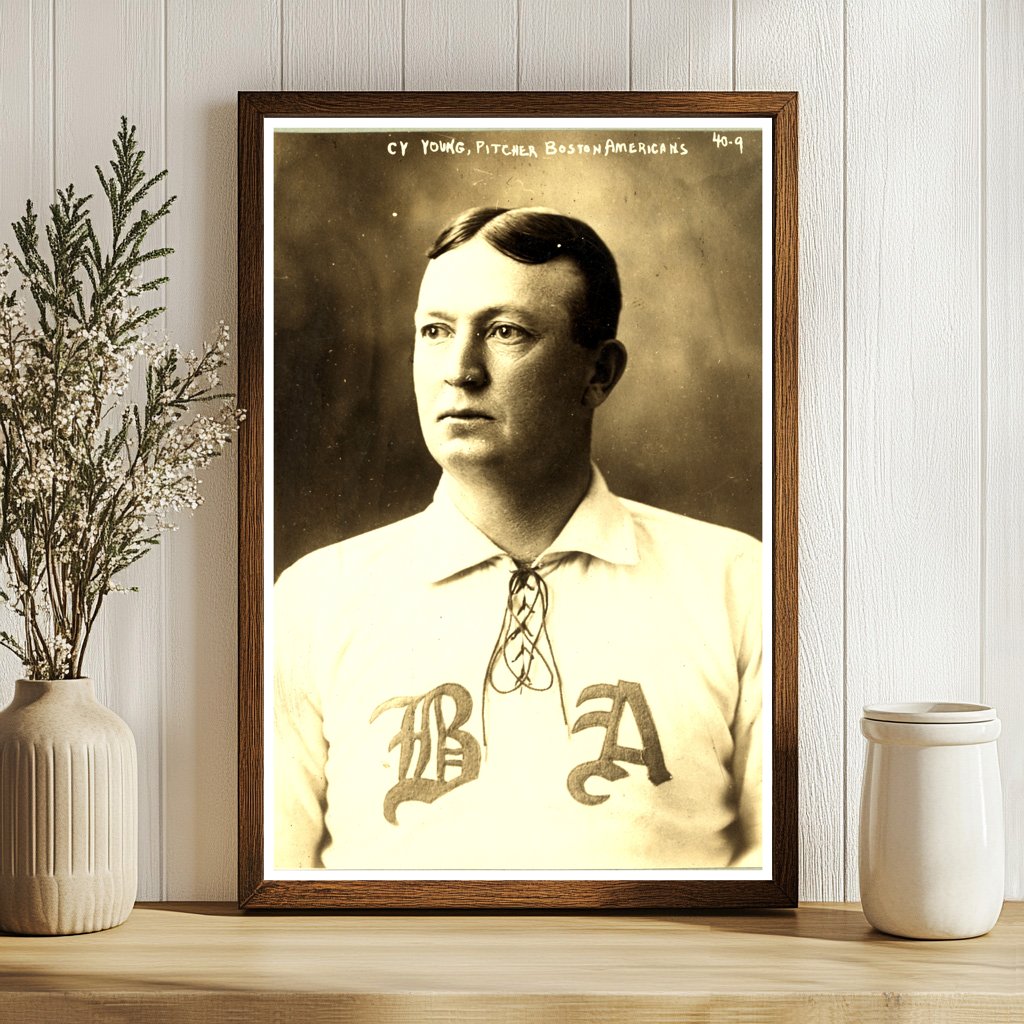 Legendary 1902 Cy Young in Action with Boston Americans