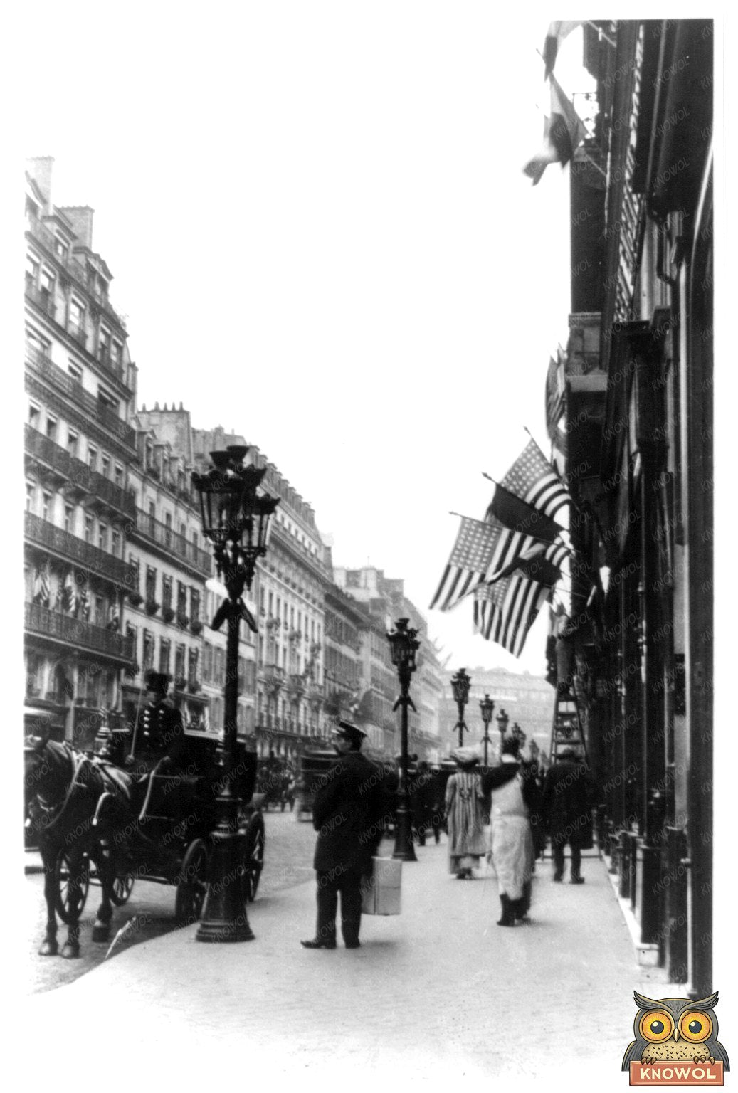 1910 Paris: Rue de la Paix Celebrates Teddy Roosevelt