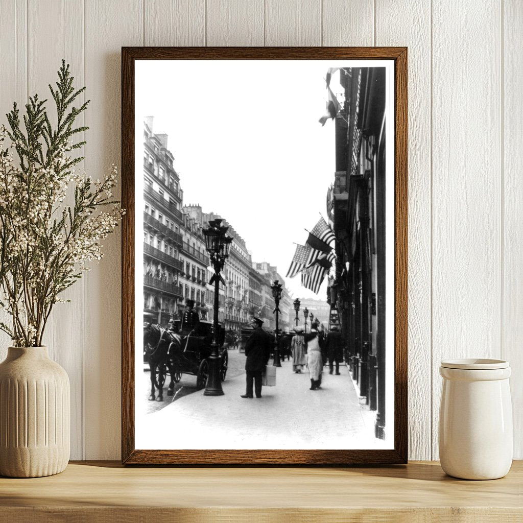 1910 Paris: Rue de la Paix Celebrates Teddy Roosevelt