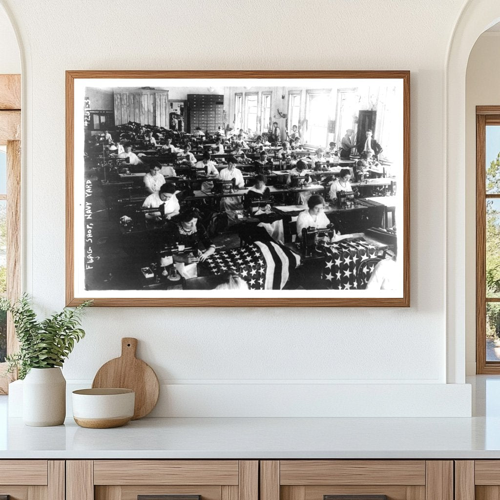 Flag Shop Near Brooklyns Naval Shipyard, 1917