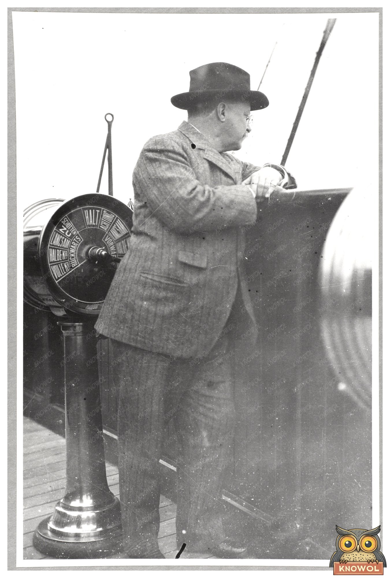 Theodore Roosevelt Aboard the K.A.V. Ship, c. 1910