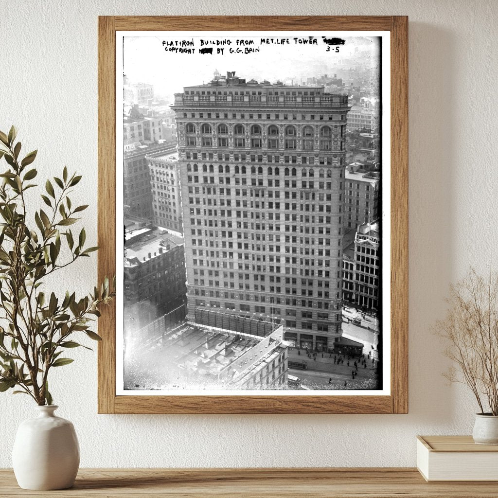 Historic View of Flatiron Building from Met Life Tower